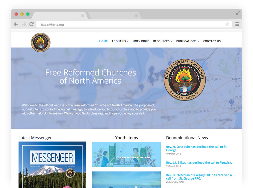 Church Website by Pronk Graphics
