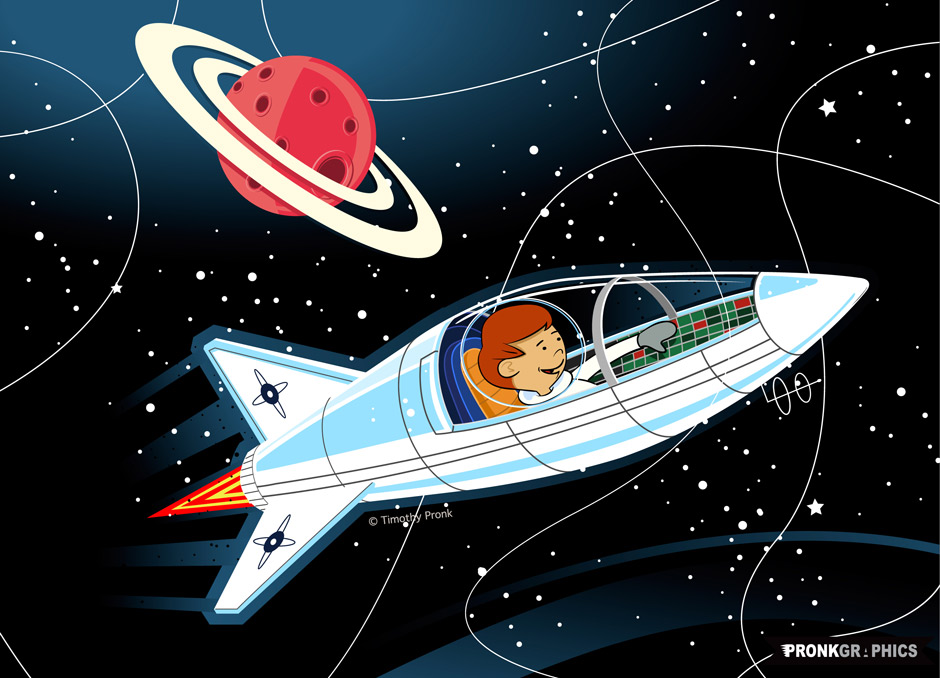 Illustration - Pronk Graphics - Space Flight