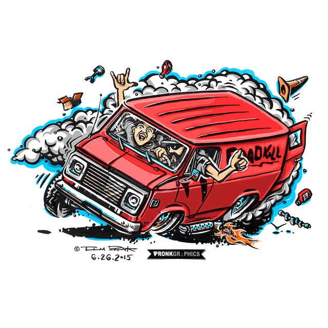 Hot Rod Power Tour 2015 MSD Atomic Van by Pronk Graphics