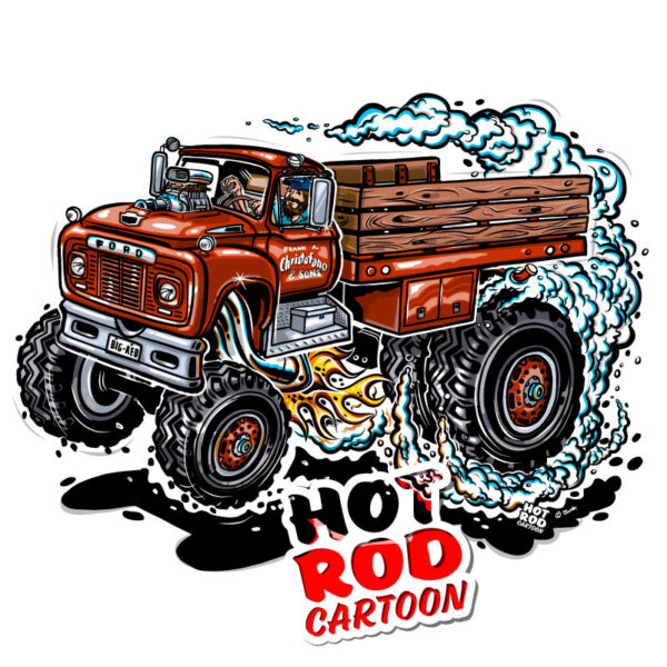 Ford 4x4 F800 Truck Cartoon