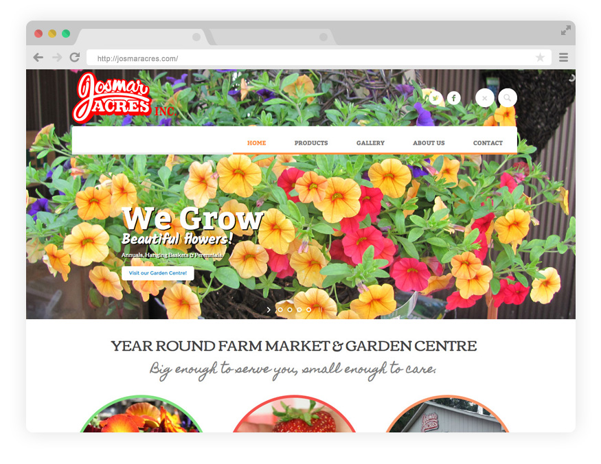 Farm Market & Garden Centre website by Pronk Graphics
