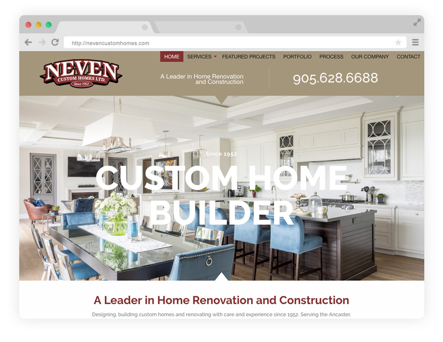 Construction Company Website by Pronk Graphics