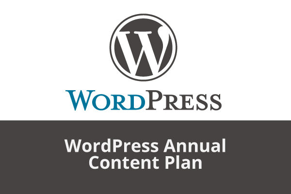 WordPress Annual Content Plan