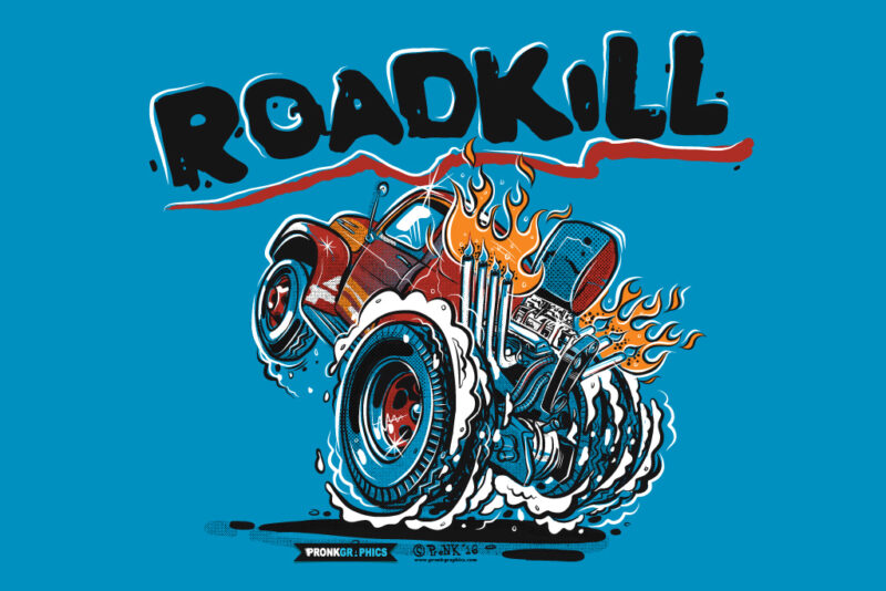 roadkill stubby bob t shirt