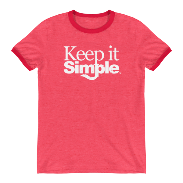 Keep It Simple Red T-Shirt. Great for anyone who loves to keep it simple. © Timothy Pronk