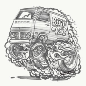 Hotrod Cartoon - Boogie Van - ©Timothy Pronk