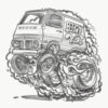 Hotrod Cartoon - 1968 Chevy Boogie Van - ©Timothy Pronk