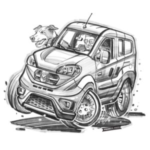 Hotrod Cartoon - Dodge Ram Promaster City - ©Timothy Pronk