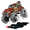 4x4 Pickup Truck Hot Rod Cartoon