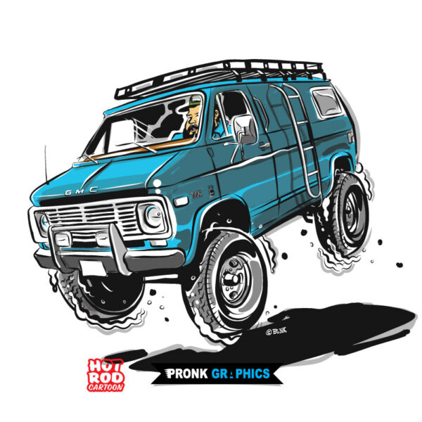 GMC Van Hot Rod Cartoon