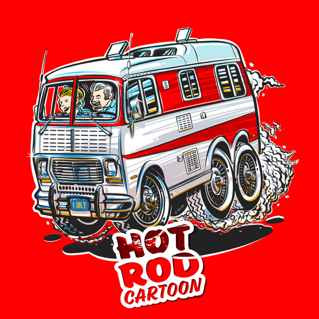 Hot Rod Cartoon Camper ©Timothy Pronk