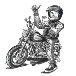 Cartoon Motorcycle Sketch ©Timothy Pronk