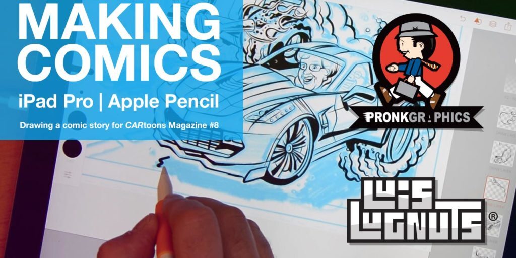 Making Comics - Drawing a comic using an iPad Pro & Apple Pencil for CARtoons Magazine