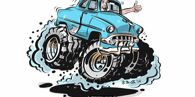 54 Chevy Hotrod Cartoon